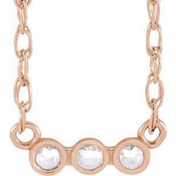 Kazi Luxury 14K Rose Gold .03 CTW Rose-Cut Natural Diamond 18
